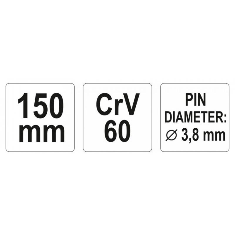 YATO Csapszegkiütő 3,8 x 150 mm CrV60 (YT-4690)