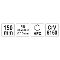 YATO Csapszegkiütő 1,5 x 150 mm (YT-47141) YATO Csapszegkiütő 1,5 x 150 mm (YT-47141)