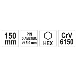 YATO Csapszegkiütő 5 x 150 mm (YT-47144) YATO Csapszegkiütő 5 x 150 mm (YT-47144)