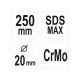 YATO Földelőszonda leütő SDS-Max 20 x 250 mm CrMo (YT-47195)