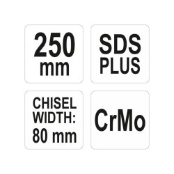YATO Széles vésőszár 80 x 250 mm SDS-Plus (YT-47212) YATO Széles vésőszár 80 x 250 mm SDS-Plus (YT-47212)