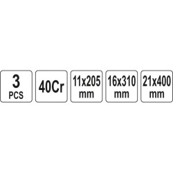 YATO Feszítővas készlet 3 részes üthető (YT-47301) YATO Feszítővas készlet 3 részes üthető (YT-47301)