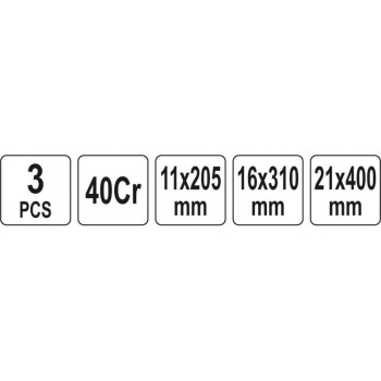 YATO Feszítővas készlet 3 részes üthető (YT-47301)