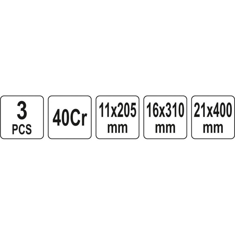 YATO Feszítővas készlet 3 részes üthető (YT-47301)