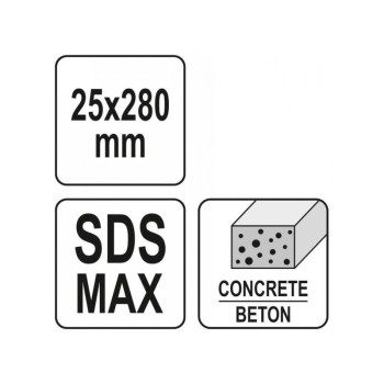 YATO Lapos vésőszár 25x280 mm SDS-Max (YT-47341)