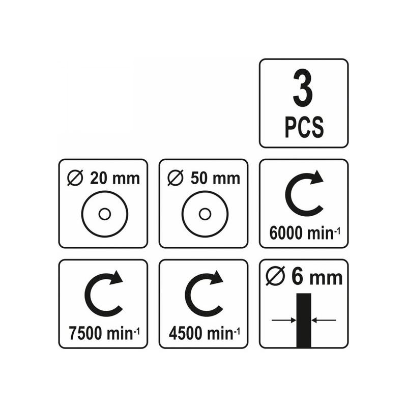 YATO Csapos körkefe, ecsetkefe, fazékkefe készlet 3 részes sárgaréz (YT-4755)