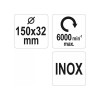 YATO Körkefe 150 x 32 mm szűkítőgyűrűkkel inox (YT-47554)