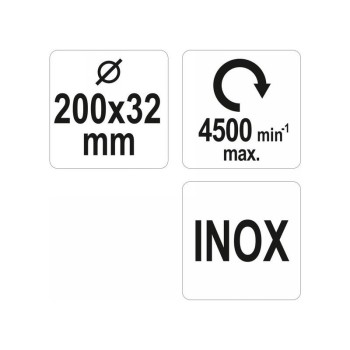 YATO Körkefe 200 x 32 mm szűkítőgyűrűkkel inox (YT-47555)