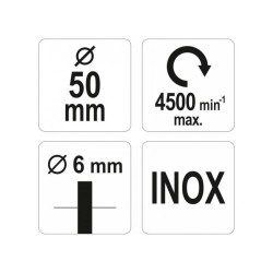 YATO Csapos körkefe 50 mm inox (YT-47565) YATO Csapos körkefe 50 mm inox (YT-47565)