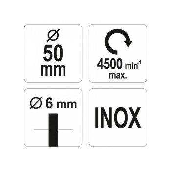YATO Csapos körkefe 50 mm inox (YT-47565)