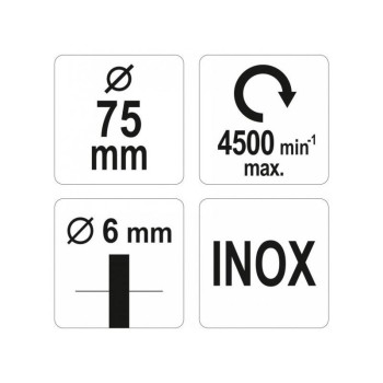 YATO Csapos körkefe 75 mm inox (YT-47568)