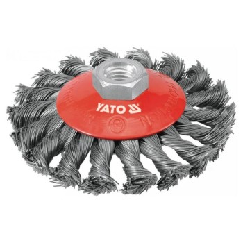 YATO Döntött sodrott körkefe M14 100 mm acél (YT-4763)