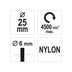 YATO Csapos ecsetkefe 25 mm műanyag sörte (YT-47780) YATO Csapos ecsetkefe 25 mm műanyag sörte (YT-47780)