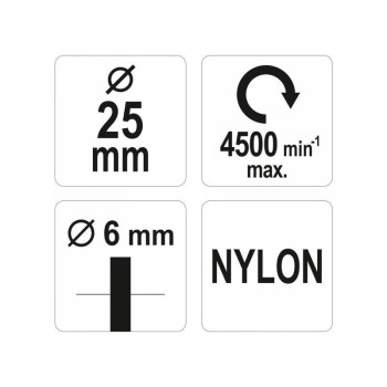 YATO Csapos ecsetkefe 25 mm műanyag sörte (YT-47780)