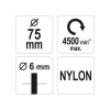 YATO Csapos fazékkefe 75 mm műanyag sörte (YT-47782)