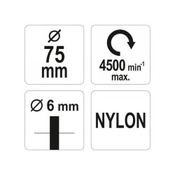 YATO Csapos fazékkefe 75 mm műanyag sörte (YT-47782) YATO Csapos fazékkefe 75 mm műanyag sörte (YT-47782)