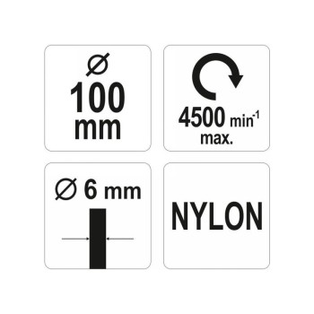 YATO Csapos körkefe 100 mm műanyag sörte (YT-47792)