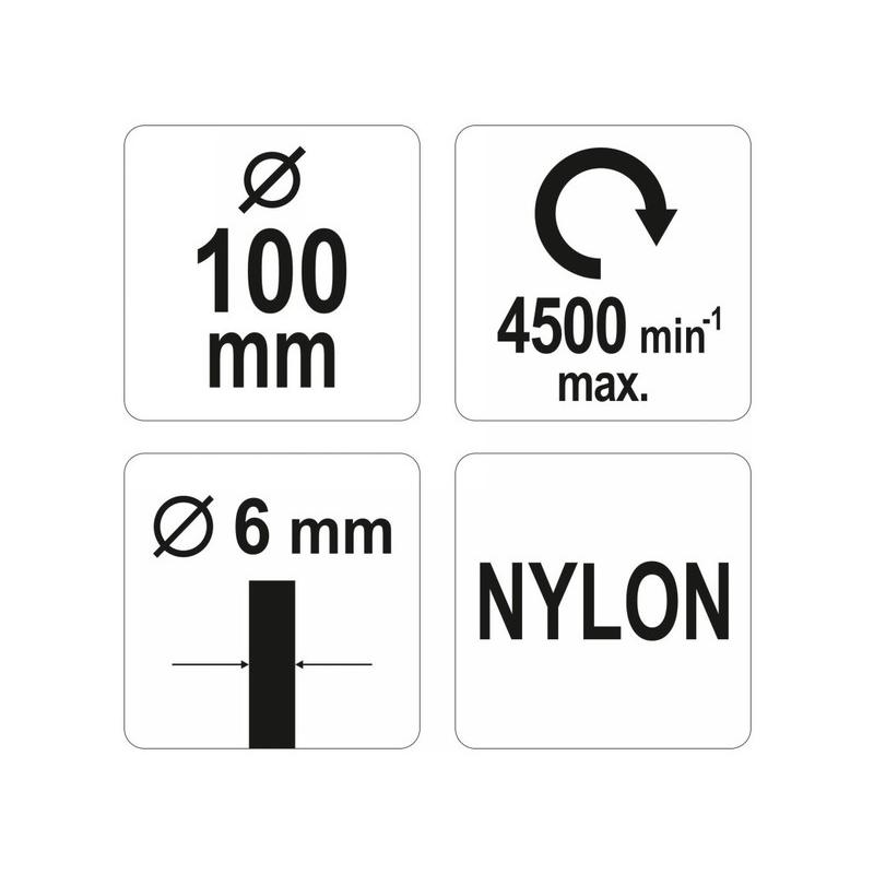 YATO Csapos körkefe 100 mm műanyag sörte (YT-47792)