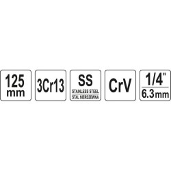 YATO Gipszkarton spakli 125 mm inox bitheggyel (YT-52760)