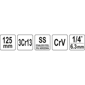 YATO Gipszkarton spakli 125 mm inox bitheggyel (YT-52760)