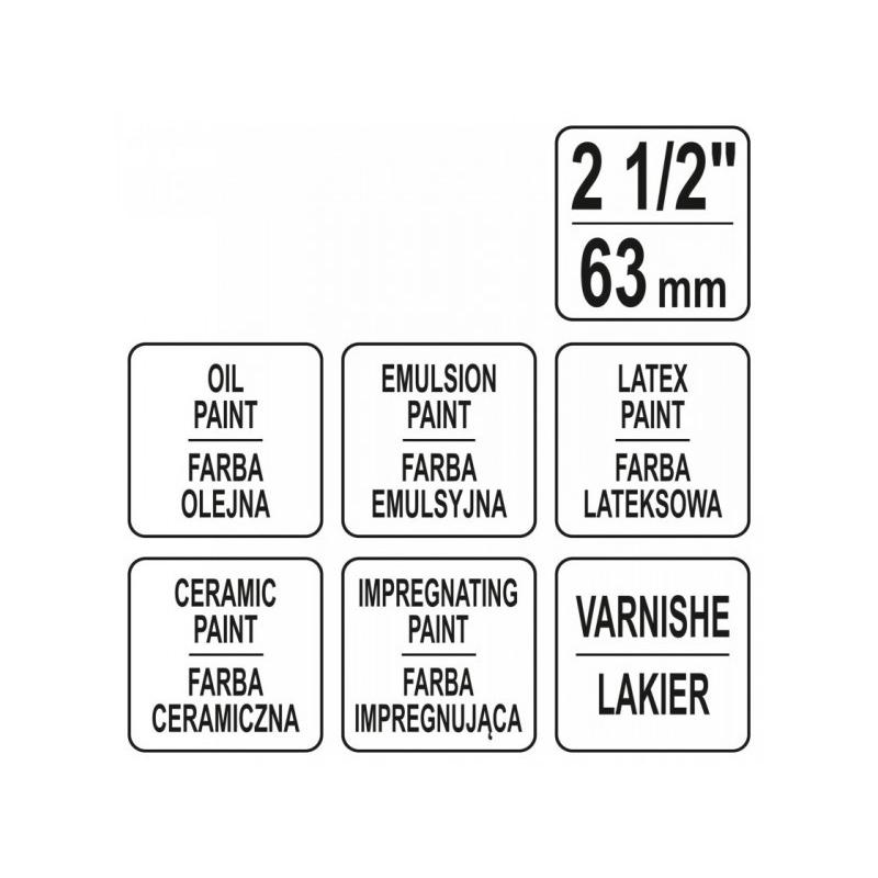 YATO Ecset 2,5' / 63 mm kevert sörte (YT-54543)