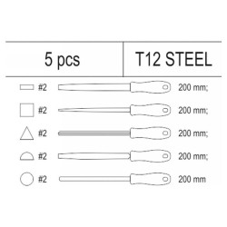 YATO Lakatos reszelő készlet 5 részes (fiókbetét) (YT-55453)