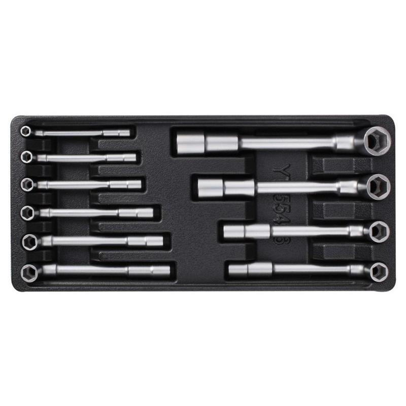 YATO Pipakulcs készlet 10 részes 7-19 mm CrV (fiókbetét) (YT-55456)