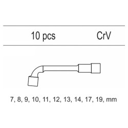 YATO Pipakulcs készlet 10 részes 7-19 mm CrV (fiókbetét) (YT-55456) YATO Pipakulcs készlet 10 részes 7-19 mm CrV (fiókbetét) (YT-55456)