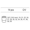 YATO Dugókulcs készlet 14 részes 3/4' 19-55 mm CrV (fiókbetét) (YT-55457) YATO Dugókulcs készlet 14 részes 3/4' 19-55 mm CrV (fiókbetét) (YT-55457)