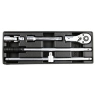 YATO Racsnis hajtószár és toldószár készlet (fiókbetét) (YT-55458) YATO Racsnis hajtószár és toldószár készlet (fiókbetét) (YT-55458)