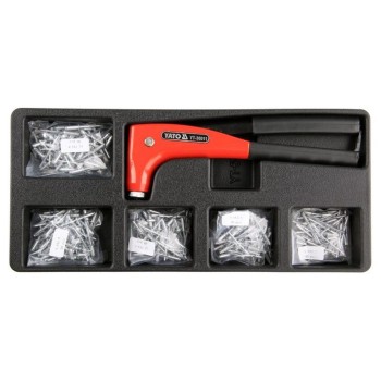 YATO Kézi popszegecshúzó és szegecsek 6 részes (fiókbetét) (YT-55466)
