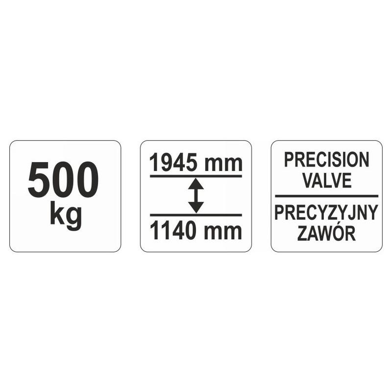 YATO Hidraulikus sebességváltó emelő 500 kg (YT-55600) YATO Hidraulikus sebességváltó emelő 500 kg (YT-55600)