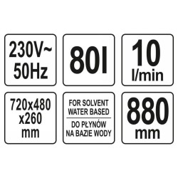 YATO Alkatrészmosó 80 liter (YT-55808) YATO Alkatrészmosó 80 liter (YT-55808)