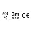 YATO Láncos emelő 500 kg 3m (YT-58950)