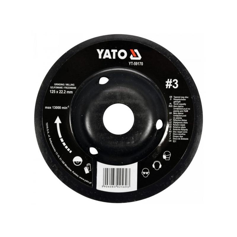 YATO Ráspolykorong finom #3 125 x 22,2 mm (YT-59170)