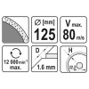 YATO Gyémánt vágókorong 125 x 1,6 x 10 x 22,2 mm folytonos (YT-59952)