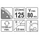 YATO Gyémánt vágókorong 125 x 2,0 x 10 x 22,2 mm szegmentált (YT-59962) YATO Gyémánt vágókorong 125 x 2,0 x 10 x 22,2 mm szegmentált (YT-59962)