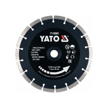 YATO Gyémánt vágókorong 230 x 2,2 x 10 x 22,2 mm szegmentált (YT-59965)
