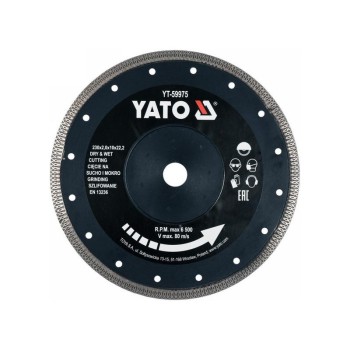 YATO Gyémánt vágókorong 230 x2,0 x 10 x 22,2 mm folytonos (YT-59975)