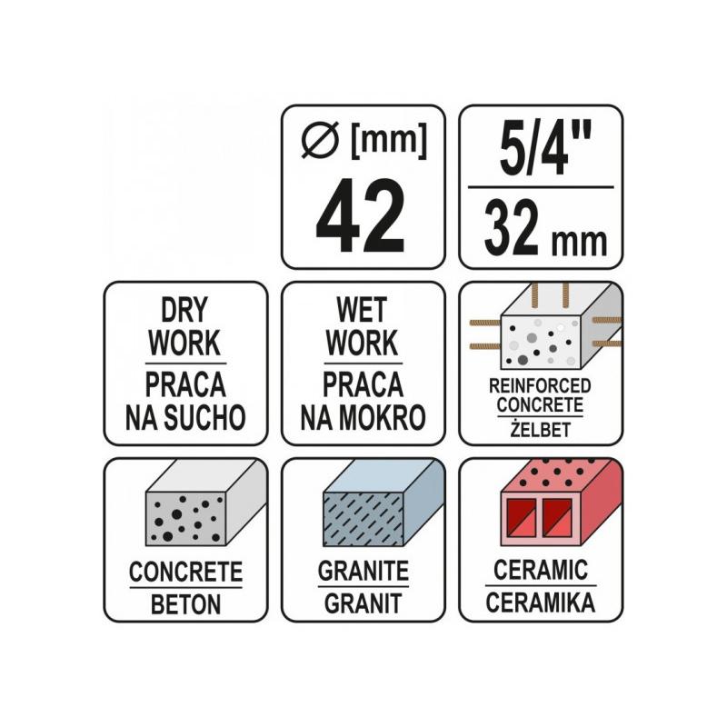 YATO Gyémánt fúrókorona 42 mm (YT-60372)