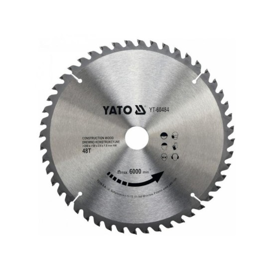 YATO Fűrésztárcsa fához 250 x 30 x 1,8 mm / 48T (YT-60484)