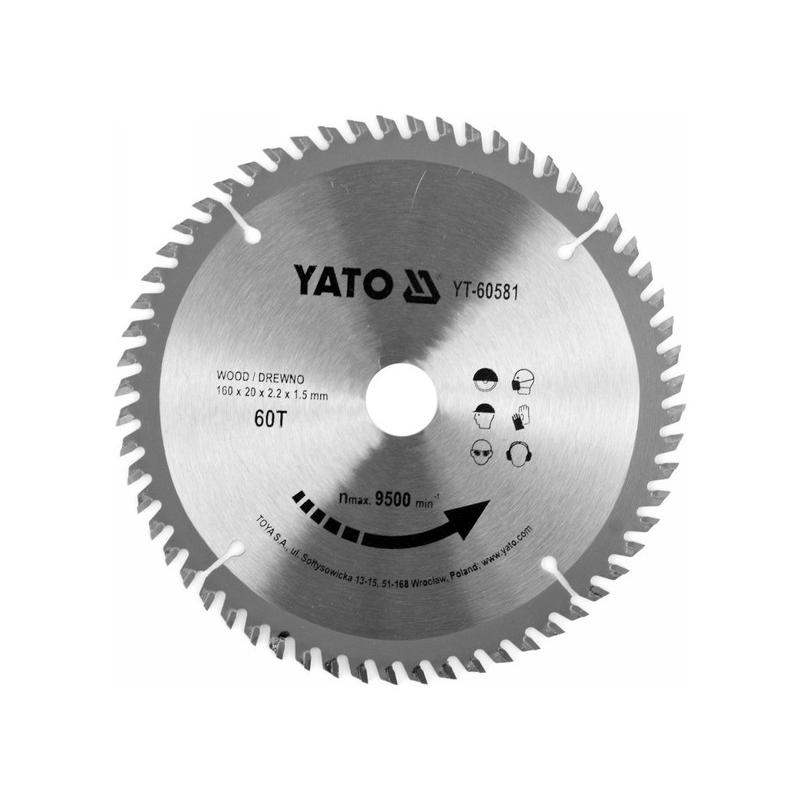 YATO Fűrésztárcsa fához 160 x 20 x 1,5 mm / 60T (YT-60581)