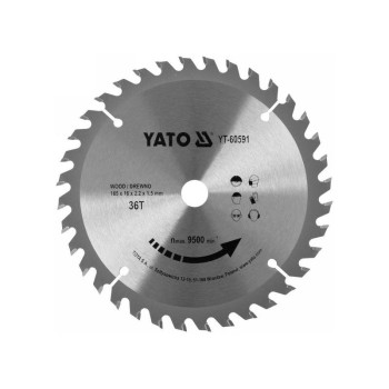 YATO Fűrésztárcsa fához 165 x 16 x 1,5 mm / 36T (YT-60591)