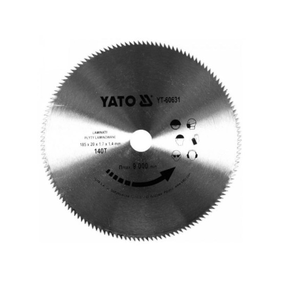 YATO Fűrésztárcsa laminált padlóhoz 185 x 20 x 1,4 mm / 140T (YT-60631)