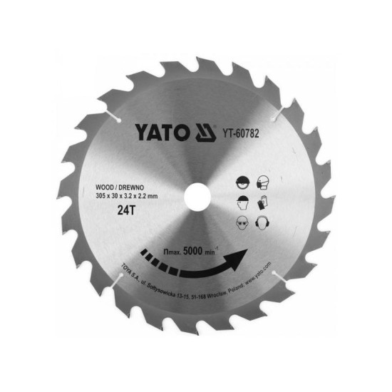 YATO Fűrésztárcsa fához 305 x 30 x 2,2 mm / 24T (YT-60782)