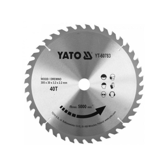 YATO Fűrésztárcsa fához 305 x 30 x 2,2 mm / 40T (YT-60783)