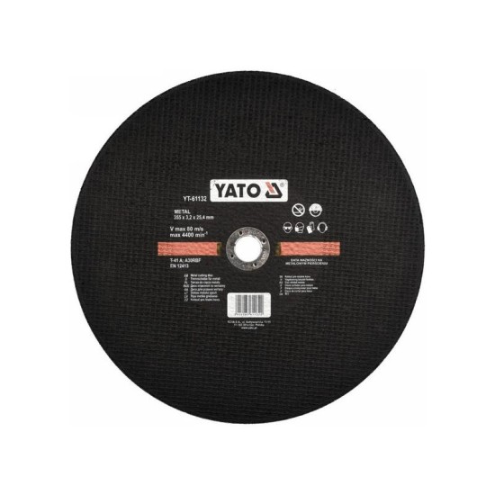 YATO Vágókorong fémre 355 x 3,2 x 25,4 mm (YT-61132)