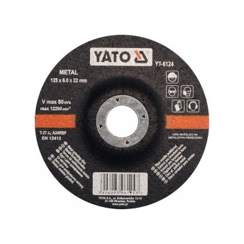 YATO Tisztítókorong fémre 125 x 6,0 x 22,2 mm (YT-6124)