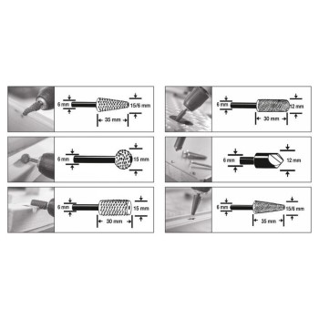 YATO Turbómaró készlet 6 részes fémhez és fához (YT-61712) YATO Turbómaró készlet 6 részes fémhez és fához (YT-61712)
