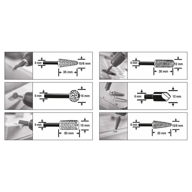 YATO Turbómaró készlet 6 részes fémhez és fához (YT-61712)